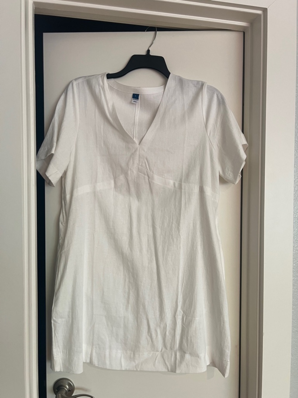 Old Navy White Linen Blend Swing Dress - L